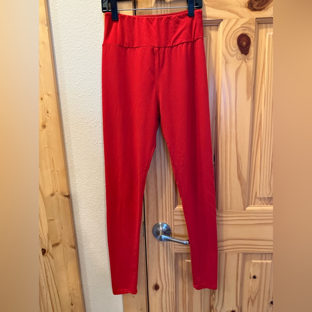 LuLaRoe Red Leggings